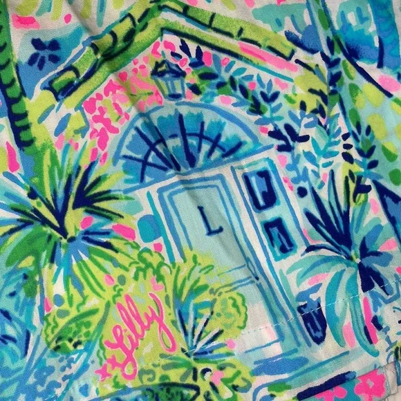 Lilly Pulitzer PJ Woven Top Lilly’s House - Size XS - Picture 5 of 13